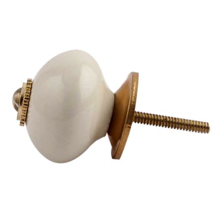 Cream Golden Fitting Ceramic Cabinet Knob Online